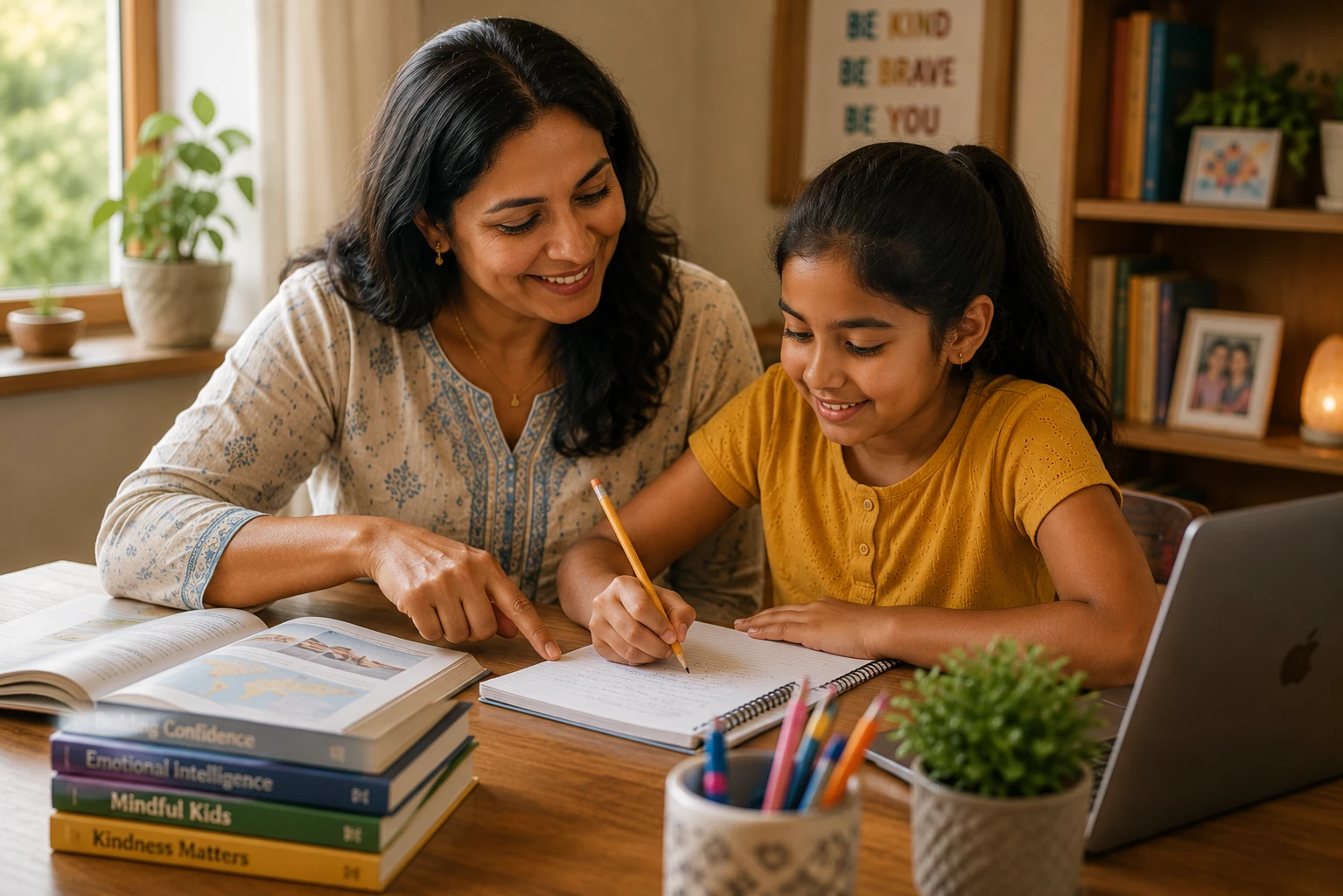 Children and parents exploring educational activities