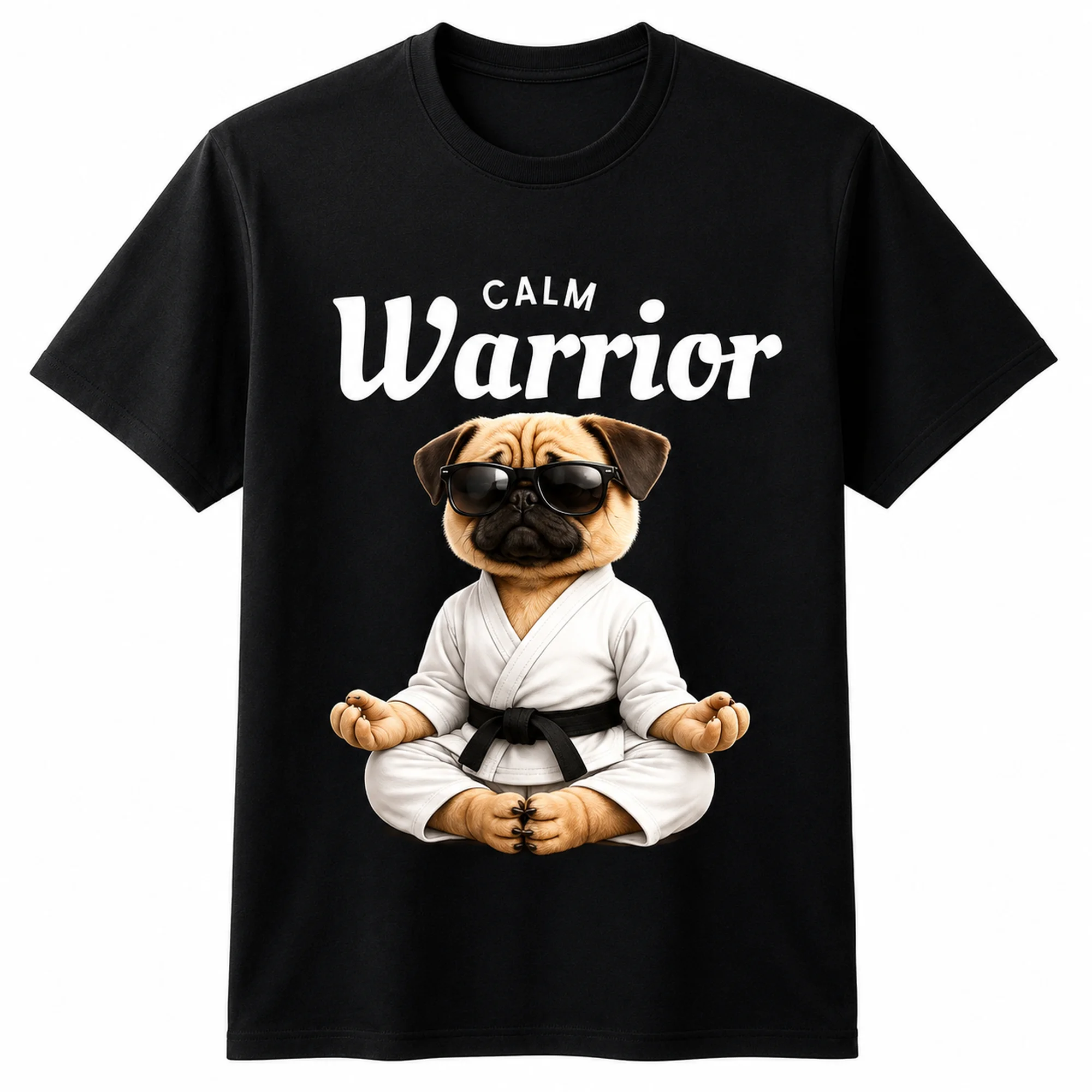 Pug Fu Calm Meditation Mindset Design