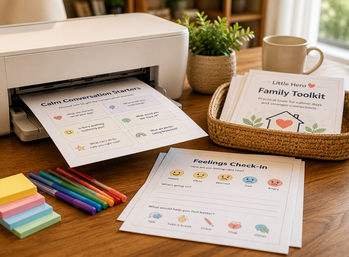 Printable family toolkit pages ready to download and use