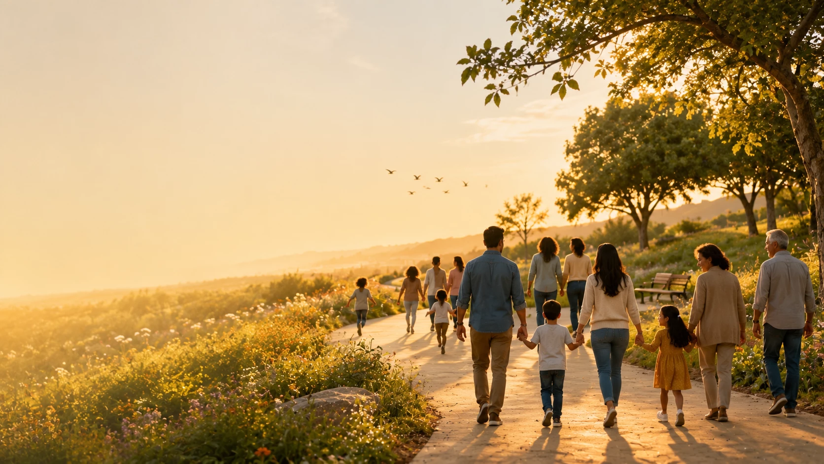 Families looking toward a hopeful future together