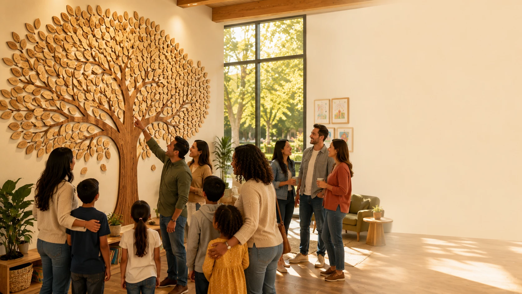 A warm community wall recognizing supporters of the Little Hero mission