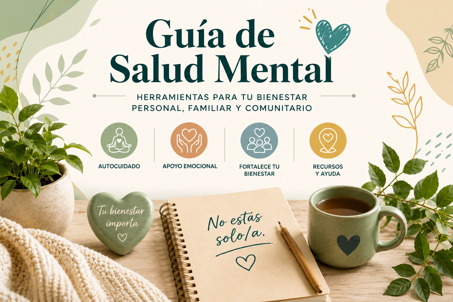Guía de Salud Mental: Herramientas para tu bienestar personal, familiar y comunitario